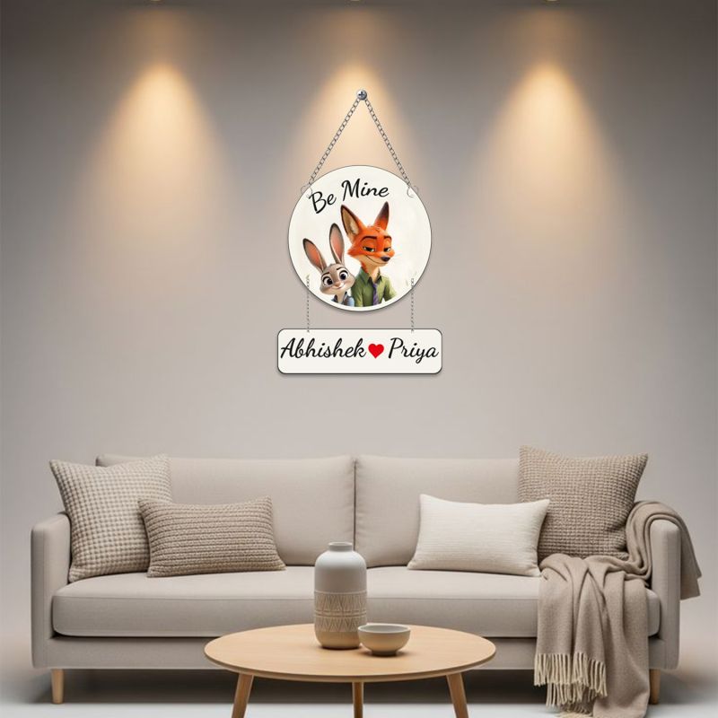 Personalized Be Mine Couple Wall Hanging